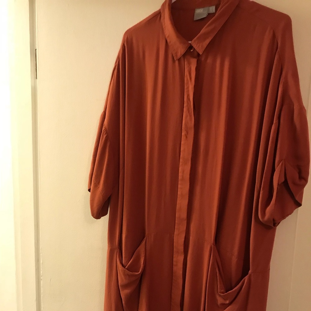 Loose button down dress